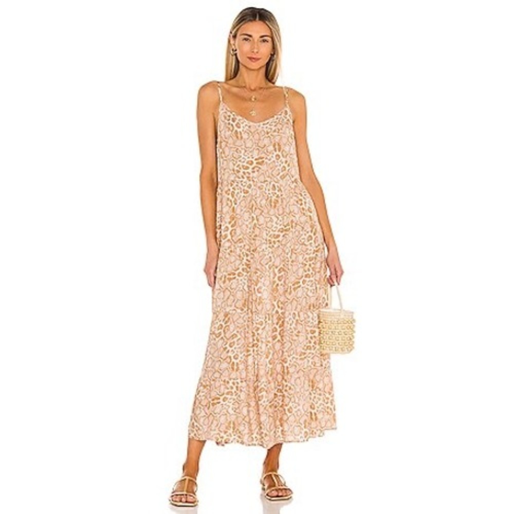 Show Me Your Mumu Maxi‎ Dress Snake Print Sleeveless Adjustable Strap large
